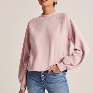 Abercrombie Mini Mock Neck Crop Sweatshirt